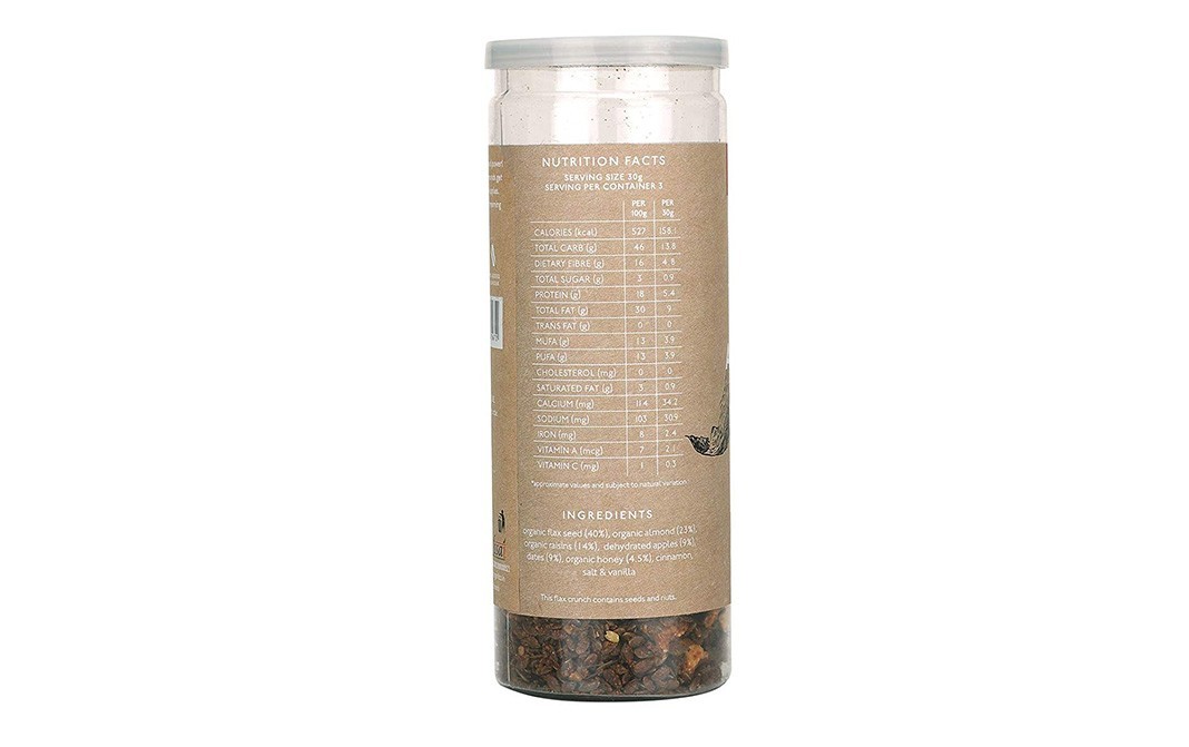 Nourish Organics Nutty Apple Flax Crunch    Jar  90 grams